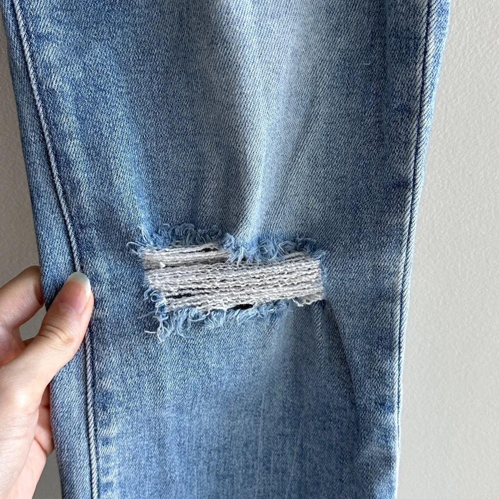 HIDDEN Light Wash Raw Hem Flare Jeans, Size 29 Blue - Image 10