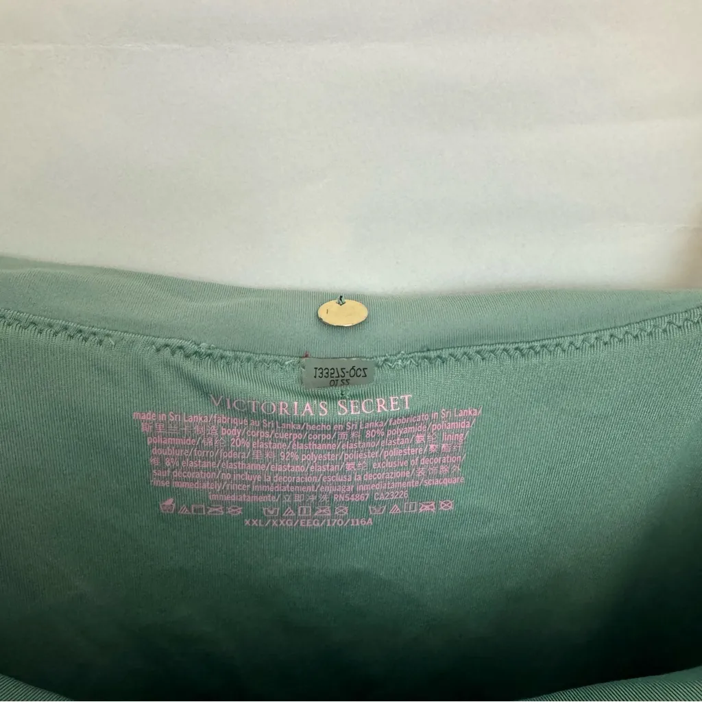 Victoria’s Secret Essential Ruched One-Piece Swimsuit Sea Foam Blue Sz XXL - Image 4