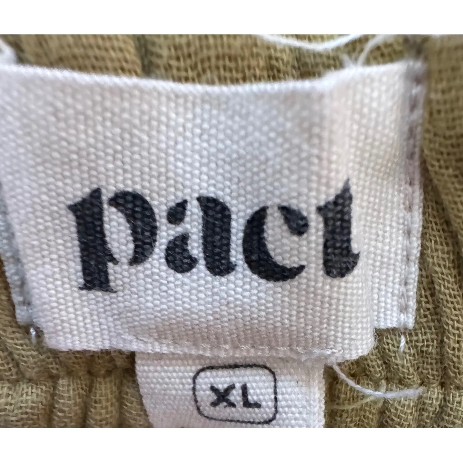 Pact Coastal Organic Cotton‎ Gauzy Shorts Women XL Olive Green - Image 4