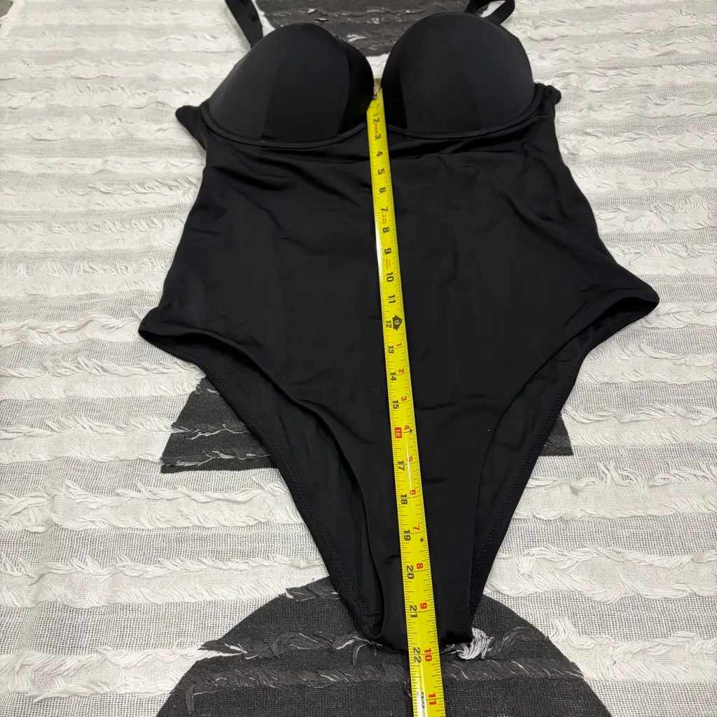 Victoria Secret One Piece Swim XL Black Cutout Back  Padded Underwire Vacay - Image 13