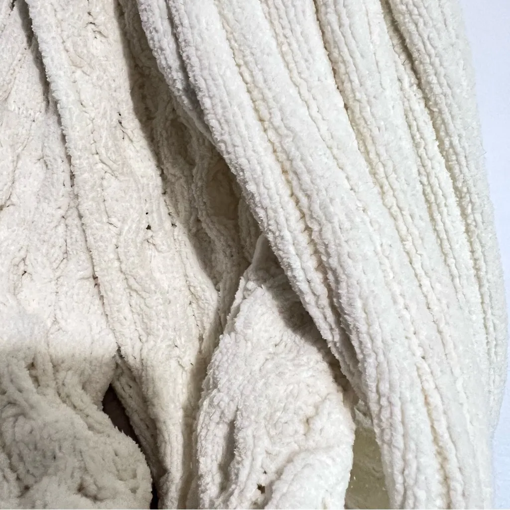 J.jill scarf ivory fluffy knit: :Box 0W3: - Image 3