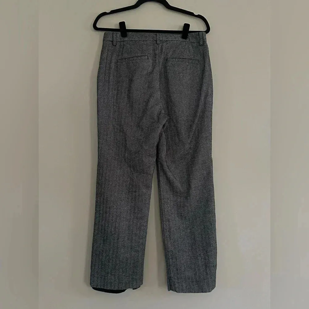 Vintage LL Bean Wool Herringbone Trousers – 30P Gray Size undefined - Image 2