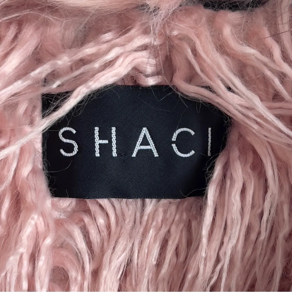 SHACI Like New Denim Faux Fur lined jacket removable lining Sold Out on line Black Size M - Image 2