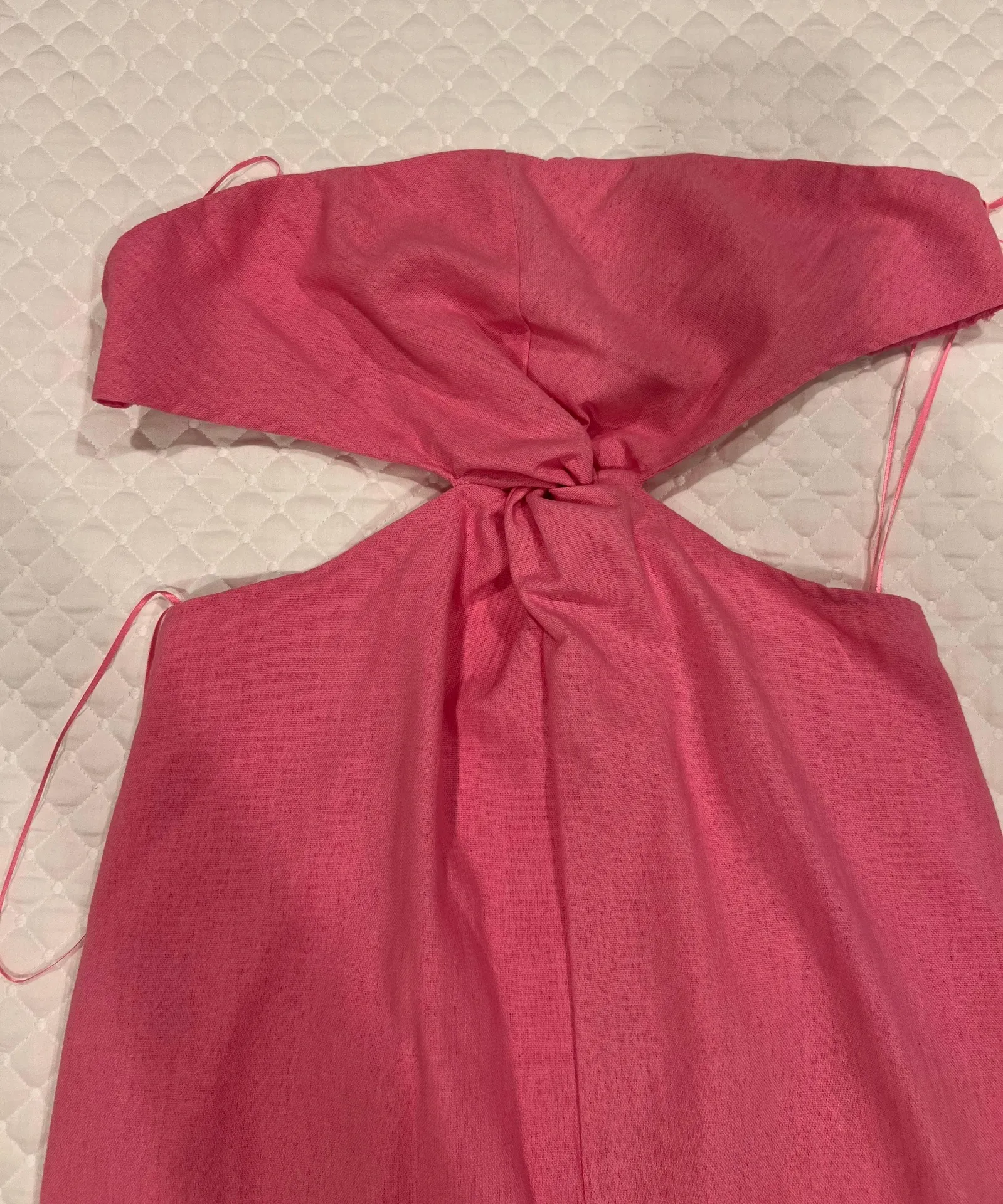 Pink Linen Dress Size M - Image 2