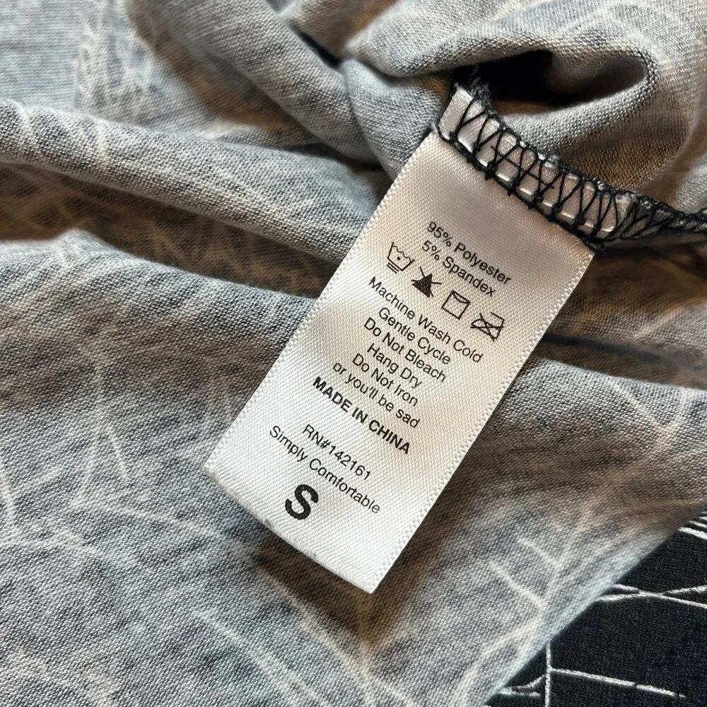 Halloween Black Spider Web Tshirt Lularoe Classic Tee SZ S Short Sleeve Grunge - Image 8