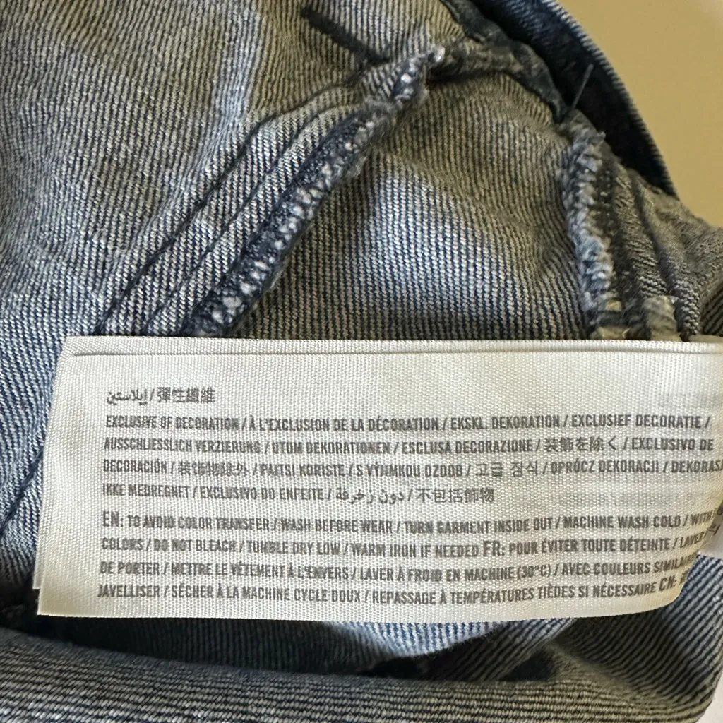 Abercrombie & Fitch Blue Cropped Jean Jacket Women’s Medium Wash Sz XS - Image 7