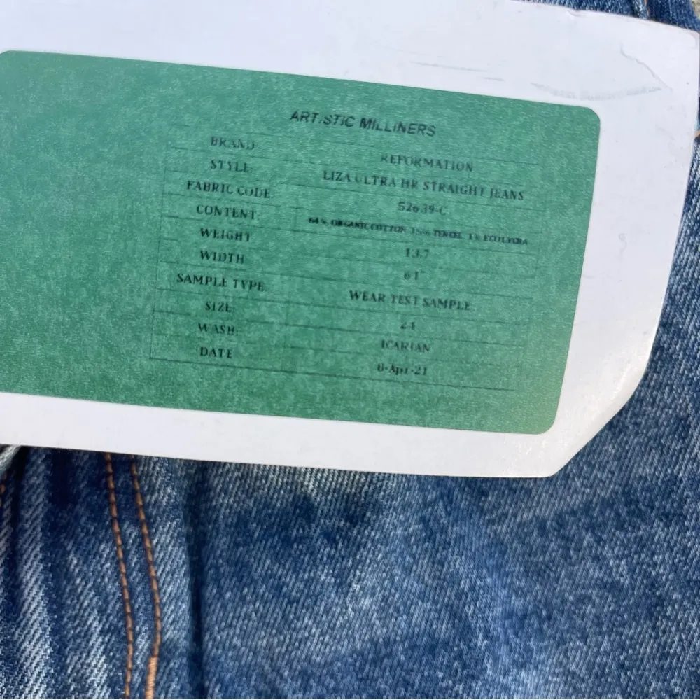 Reformation Liza High Rise Straight Leg Jean - Image 5