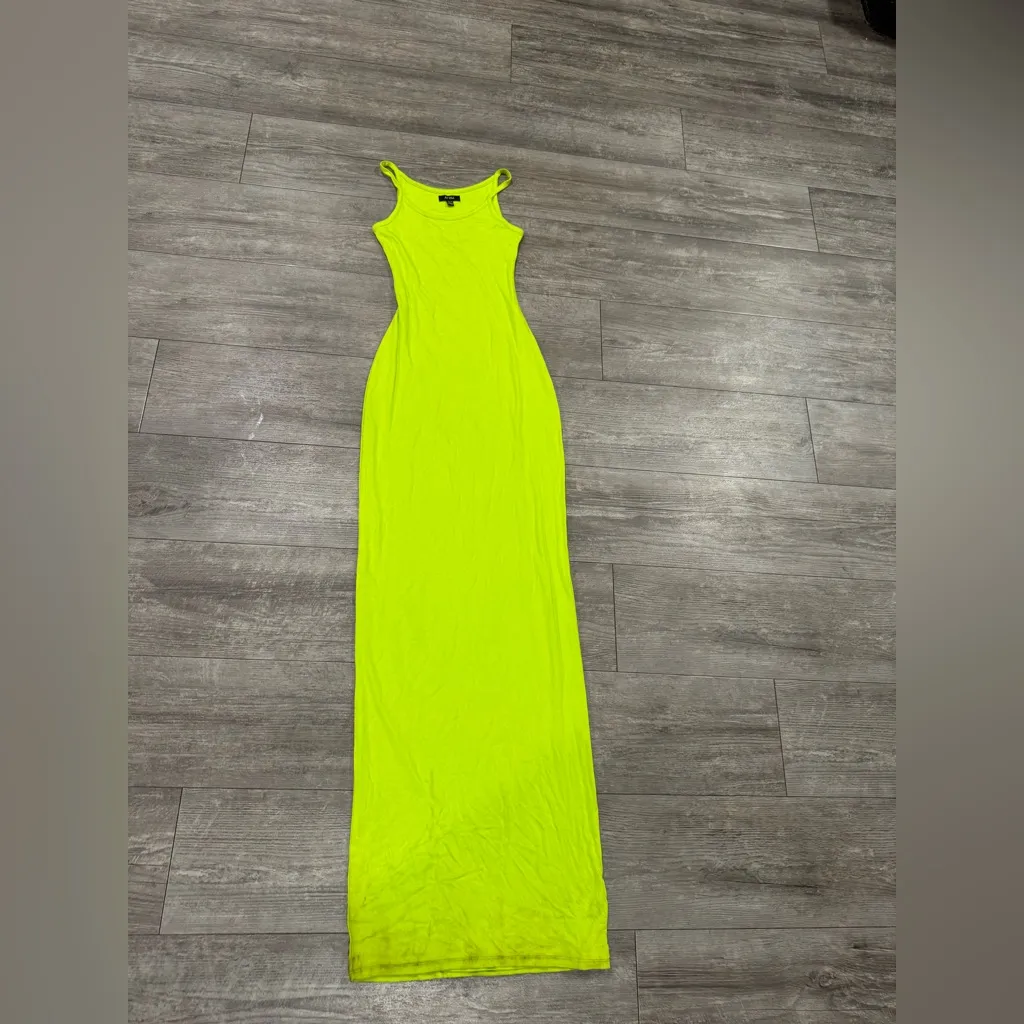 AFRM Neon Green Maxi Dress Size XS - Image 3
