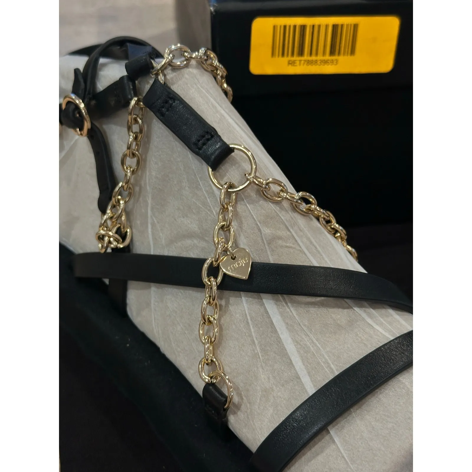 NEW Maje Frankie Charm Platform Sandal Black size 40 - Image 9