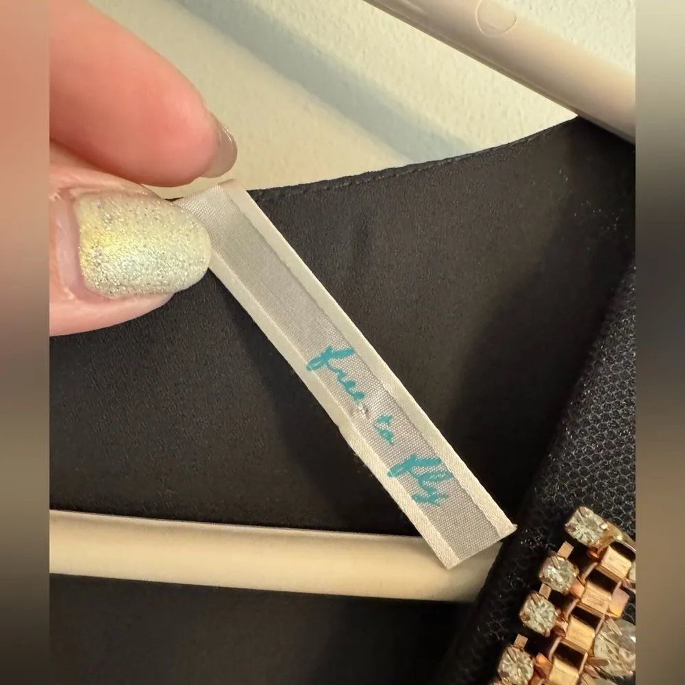 2/$10Free to Fly Embellished top Black - Image 2