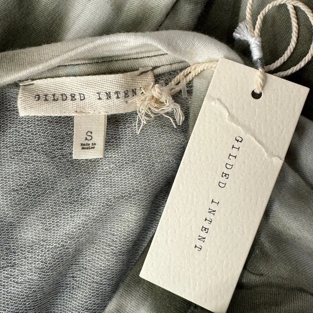 Gilded Intent Small Sweatshirt Lightweight Tie-Dye Long Dolman Sleeves Stretch - Image 7