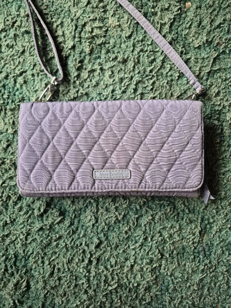 Vera Bradley Gray Crossbody Wallet - Image 2