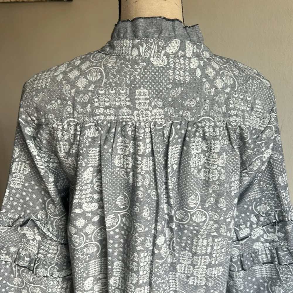 Dylan Paisley Boho Blouson Sleeve Too Size Small NWT - Image 13