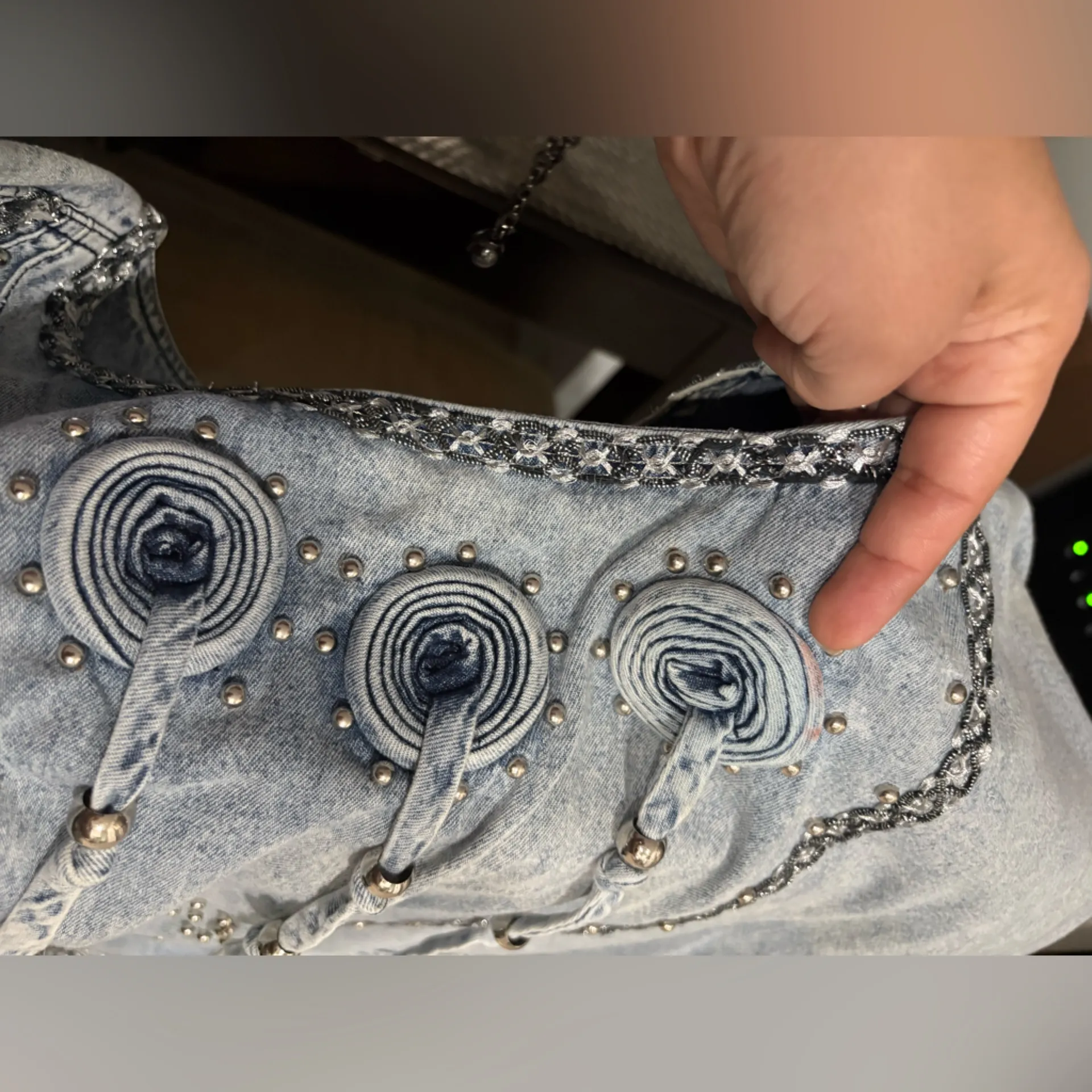 Blue Creek Jeans Vintage Denim Tunic with Embellishments Size L Size L - Image 10