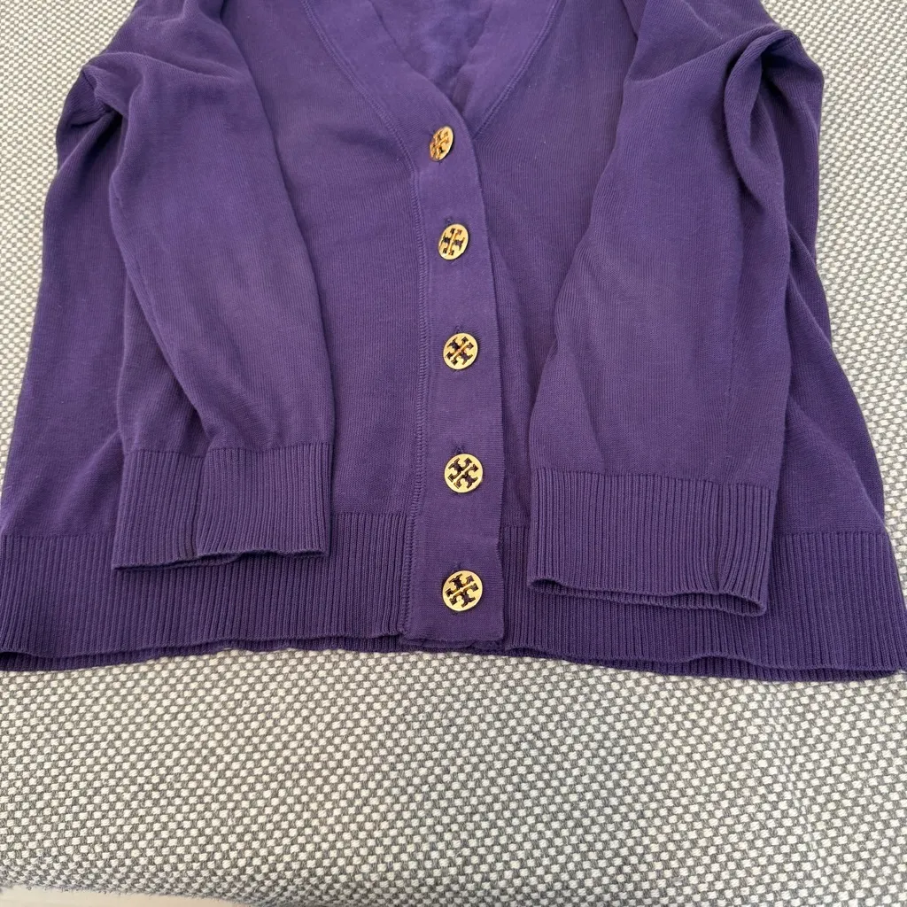 Tory Burch  purple cardigan size M - Image 5