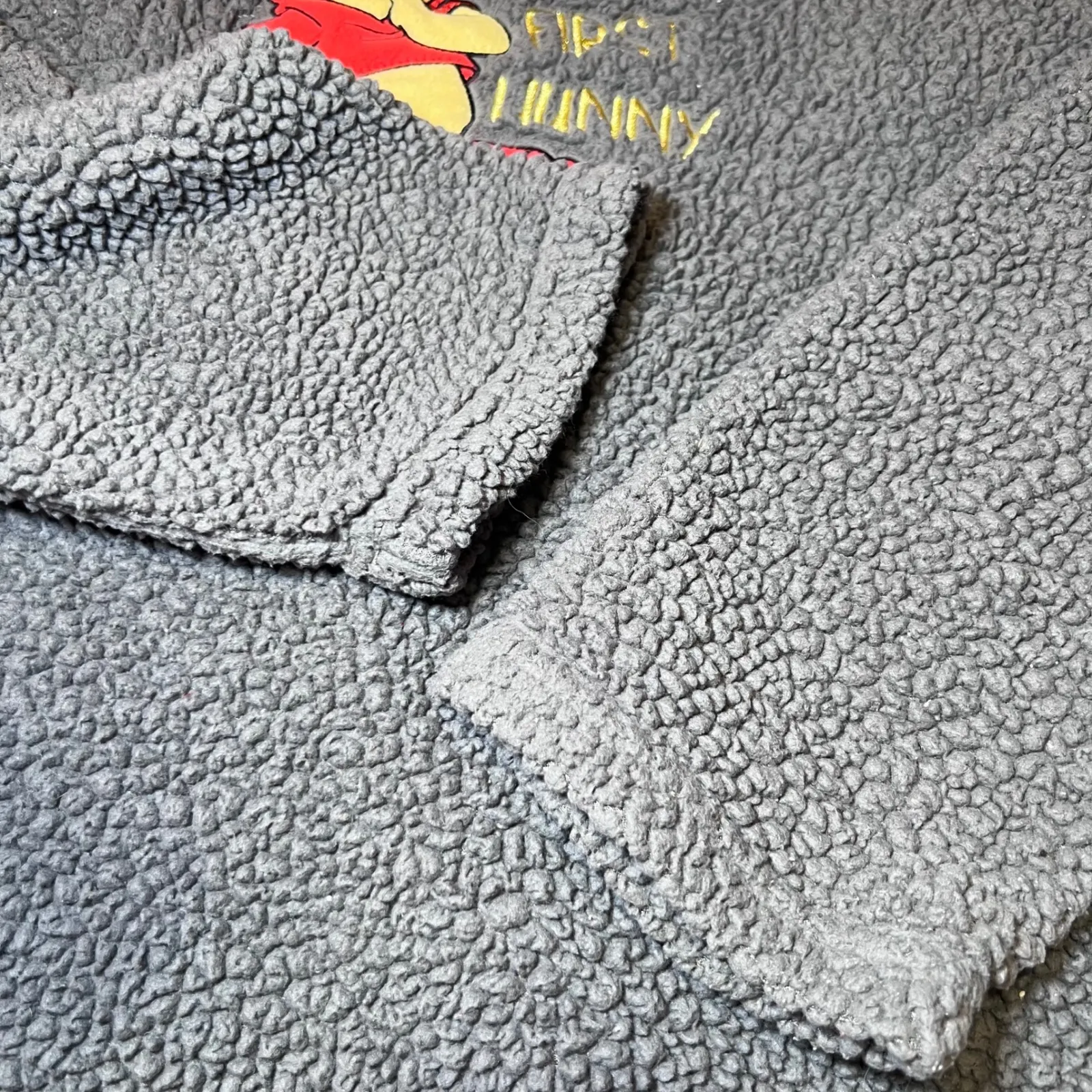 Disney Winnie the Pooh "Ok But First Hunny" Sherpa Sweatshirt Womens 3X Cozy - Image 12