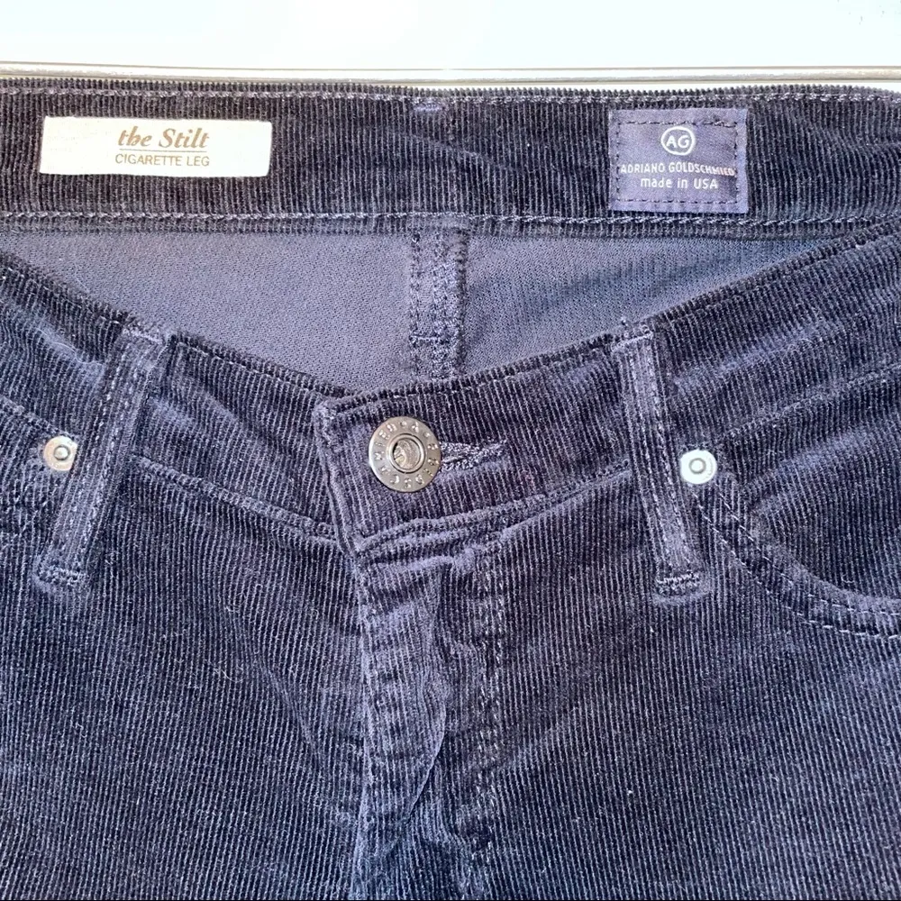 AG Adriano Goldschmeid The Stilt Cigarette Leg Corduroy Pants Size 26R - Image 2