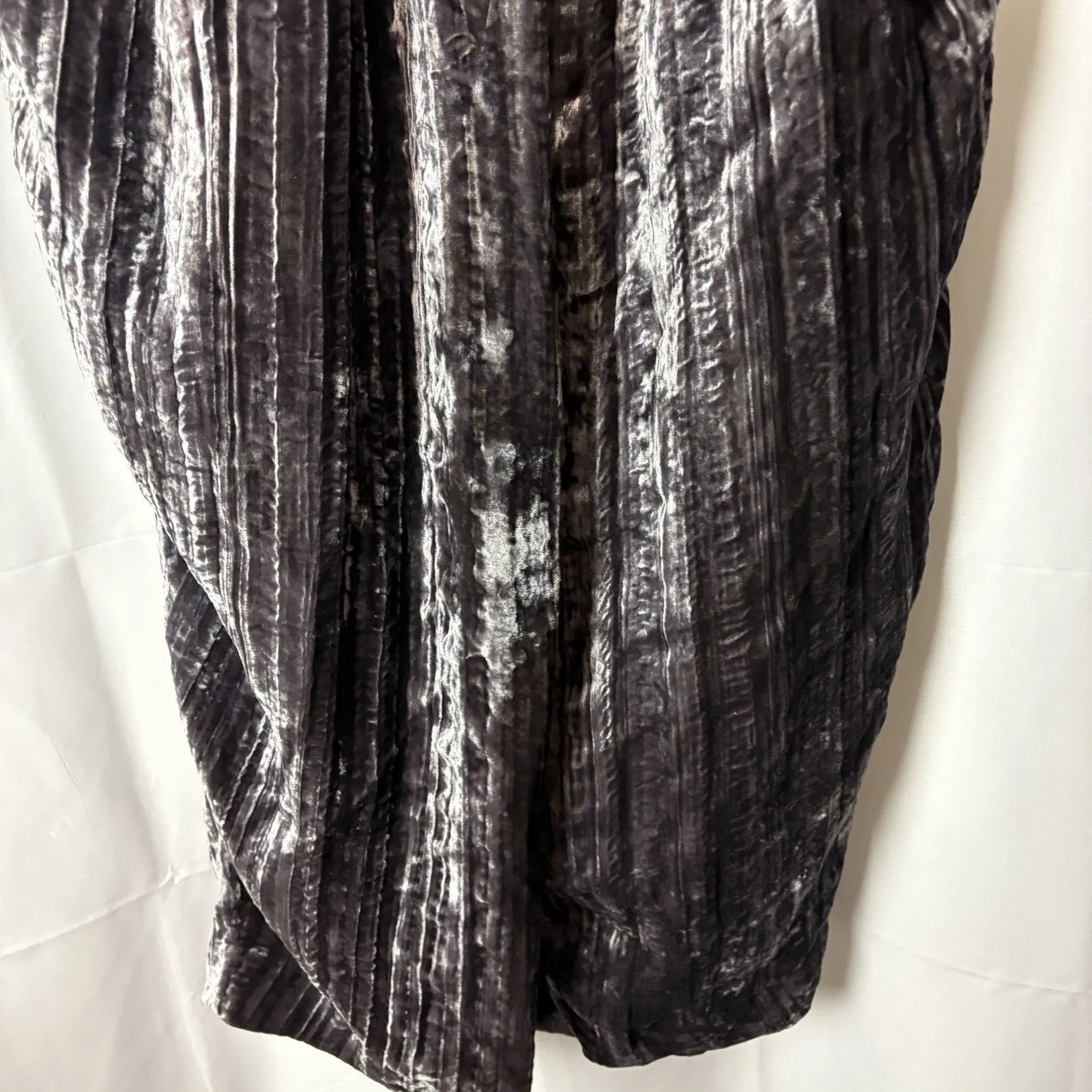 Rachel Roy Dress Mink Grey Crushed Velvet Strapless Pockets Sz 8 Glam Holiday - Image 3