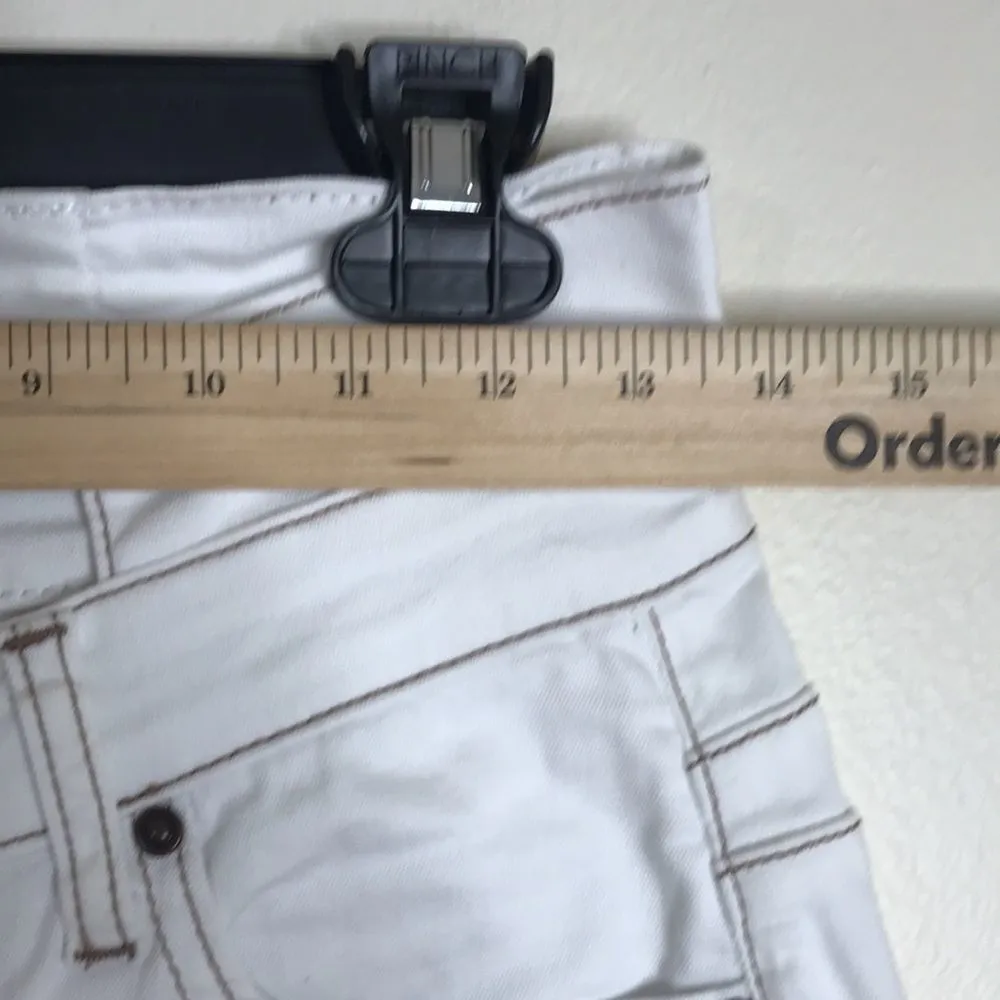 One teaspoon Hoodlums mid waist stretched fitted bow leg white jeans size 27 - Image 5