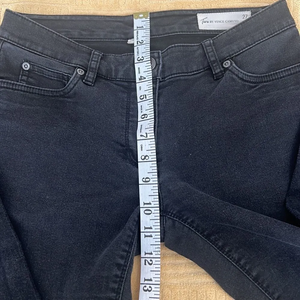 Two by Vince Camuto sz 27 slightly faded black skinny stretch jeans - Image 5
