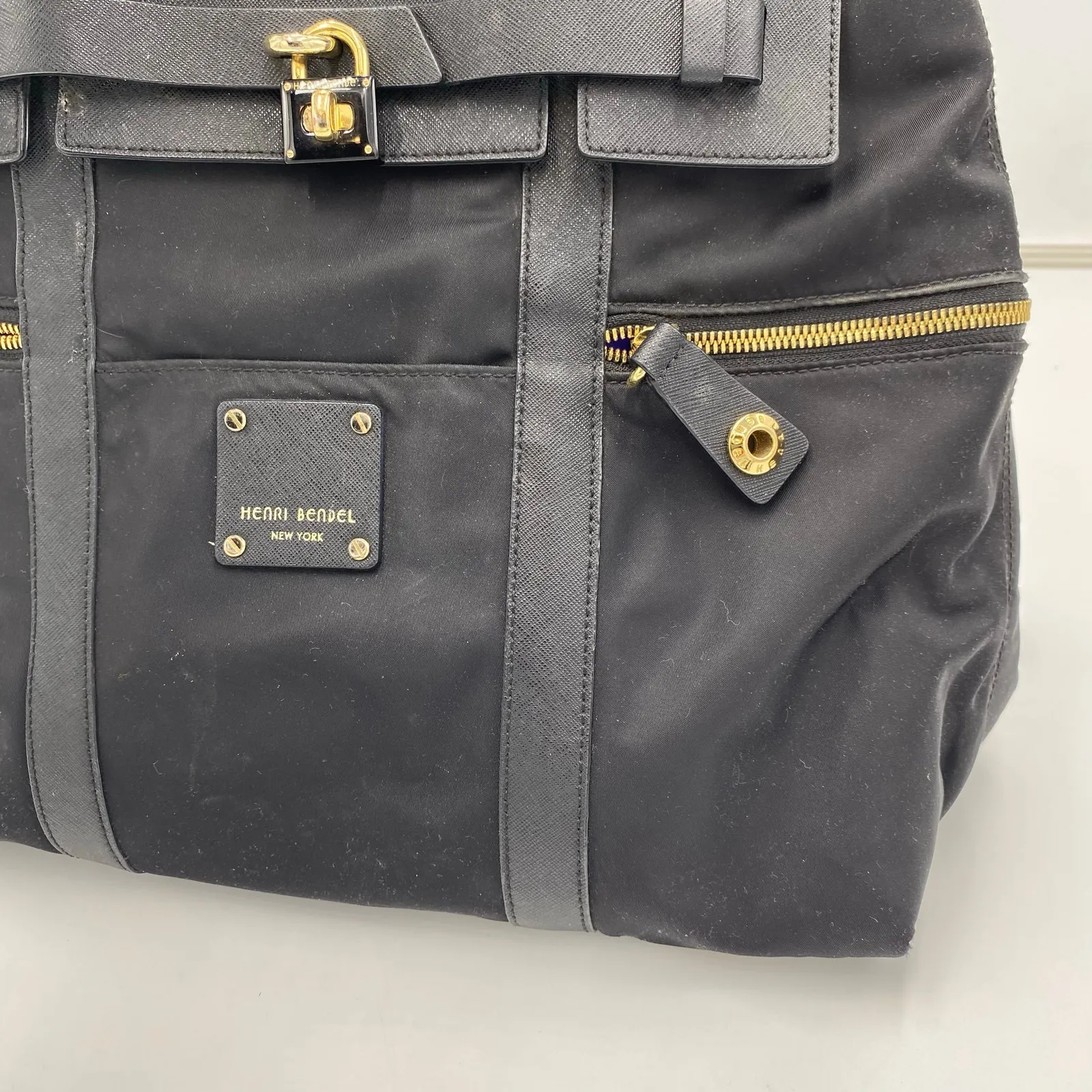 Henri Bendel Black Jetsetter Nylon Backpack - FLAW - Image 5