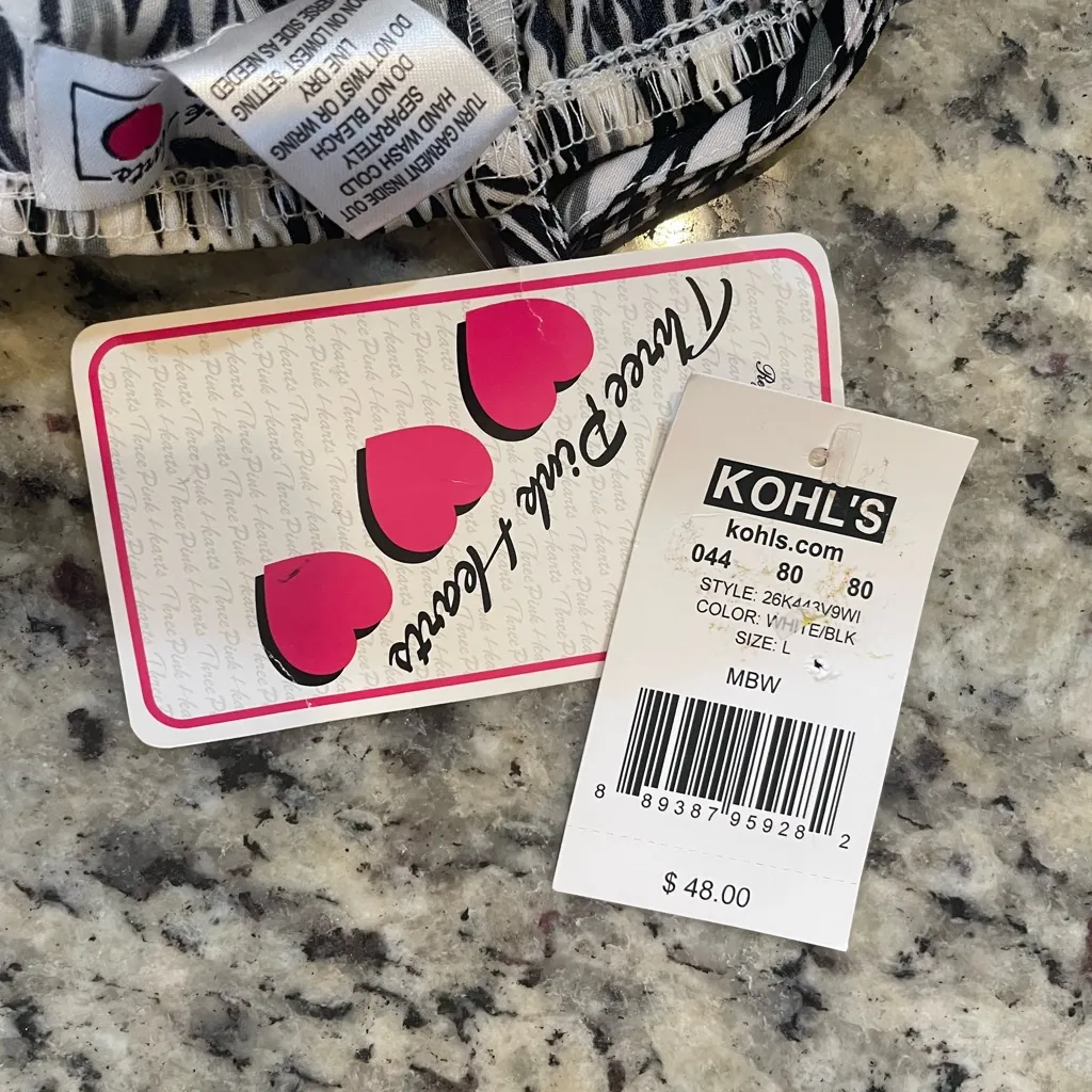 Three Hearts Black and White Mini Dress - Image 5