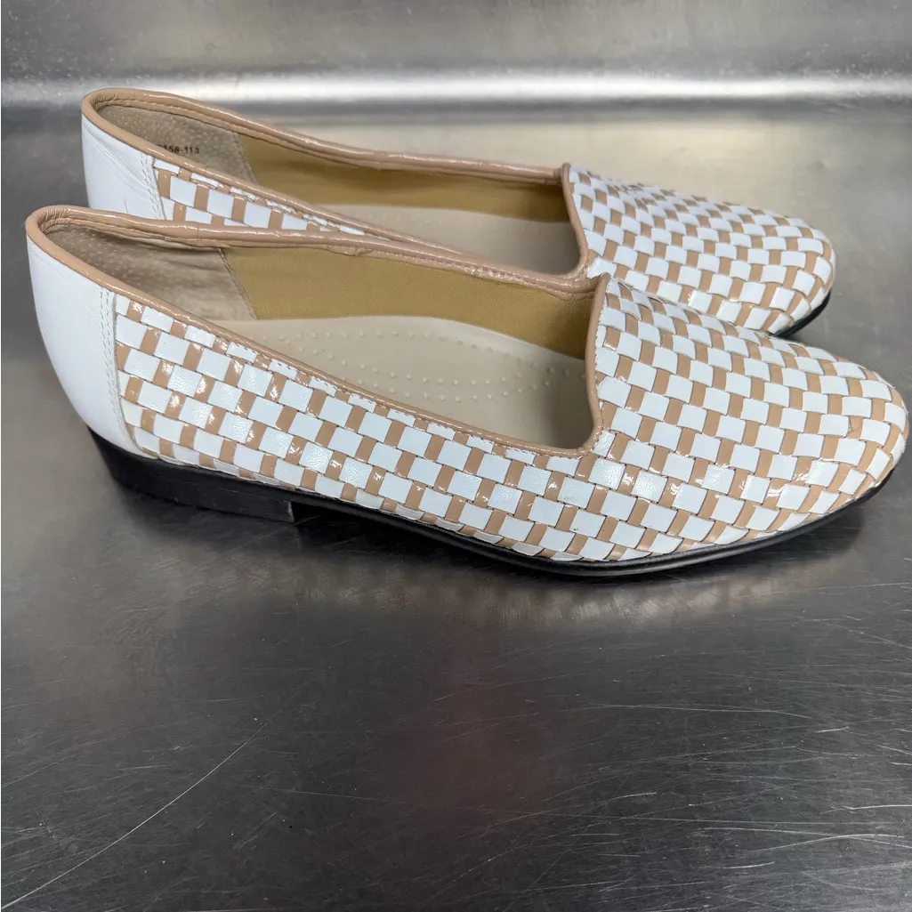 Trotters Liz Leather woven loafers size 9 White - Image 5