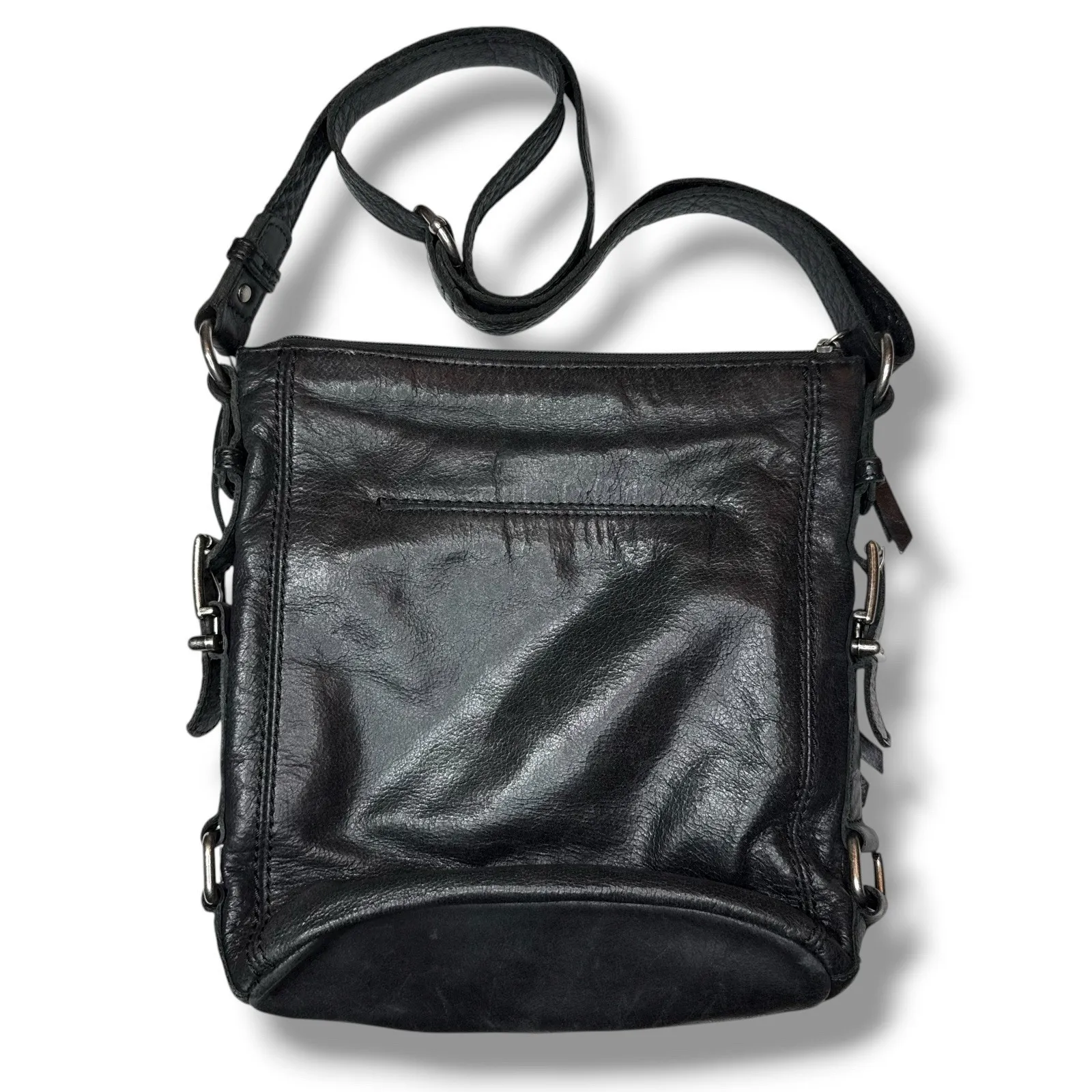 The Sak Iris Leather Hobo‎ Bag Soft Black Leather Charm Happy And Free Crossbody - Image 5