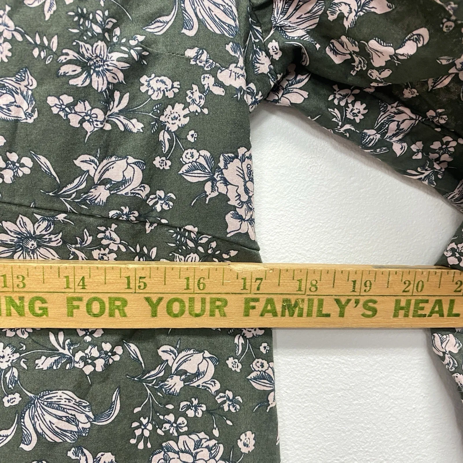 The Nines by Hatch Maternity Midi Dress Medium Pockets Green Ditsy Cottagecore Size undefined - Image 9