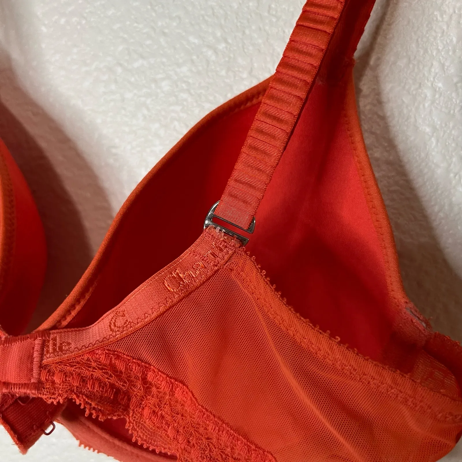 Chantelle 3585 orange lace C Chic Sexy Spacer Foam T-Shirt Bra 34C - Image 4