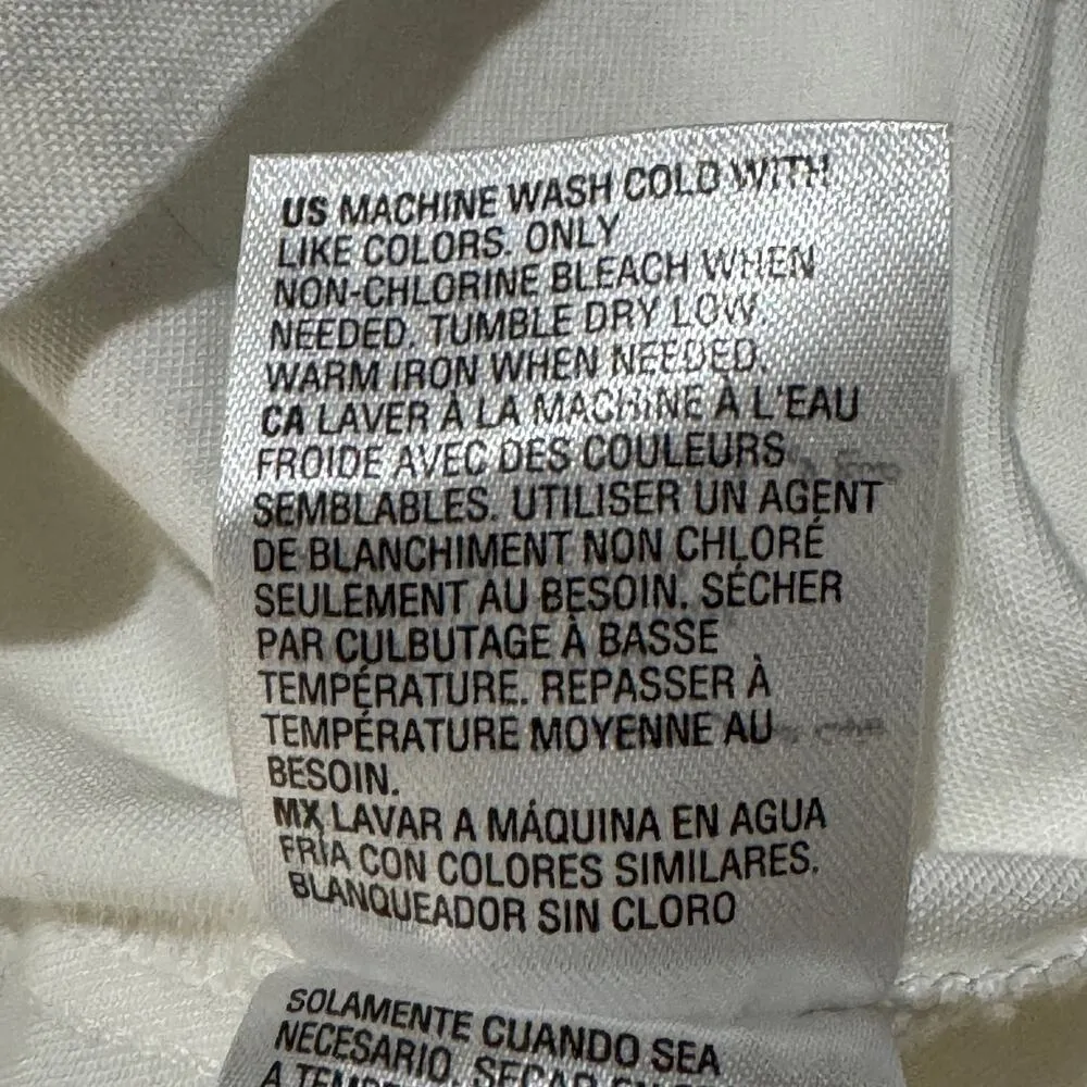 Style & Co Petite 12P Denim Dress Sleeveless Button-Up Pockets Scoop Neck White - Image 8