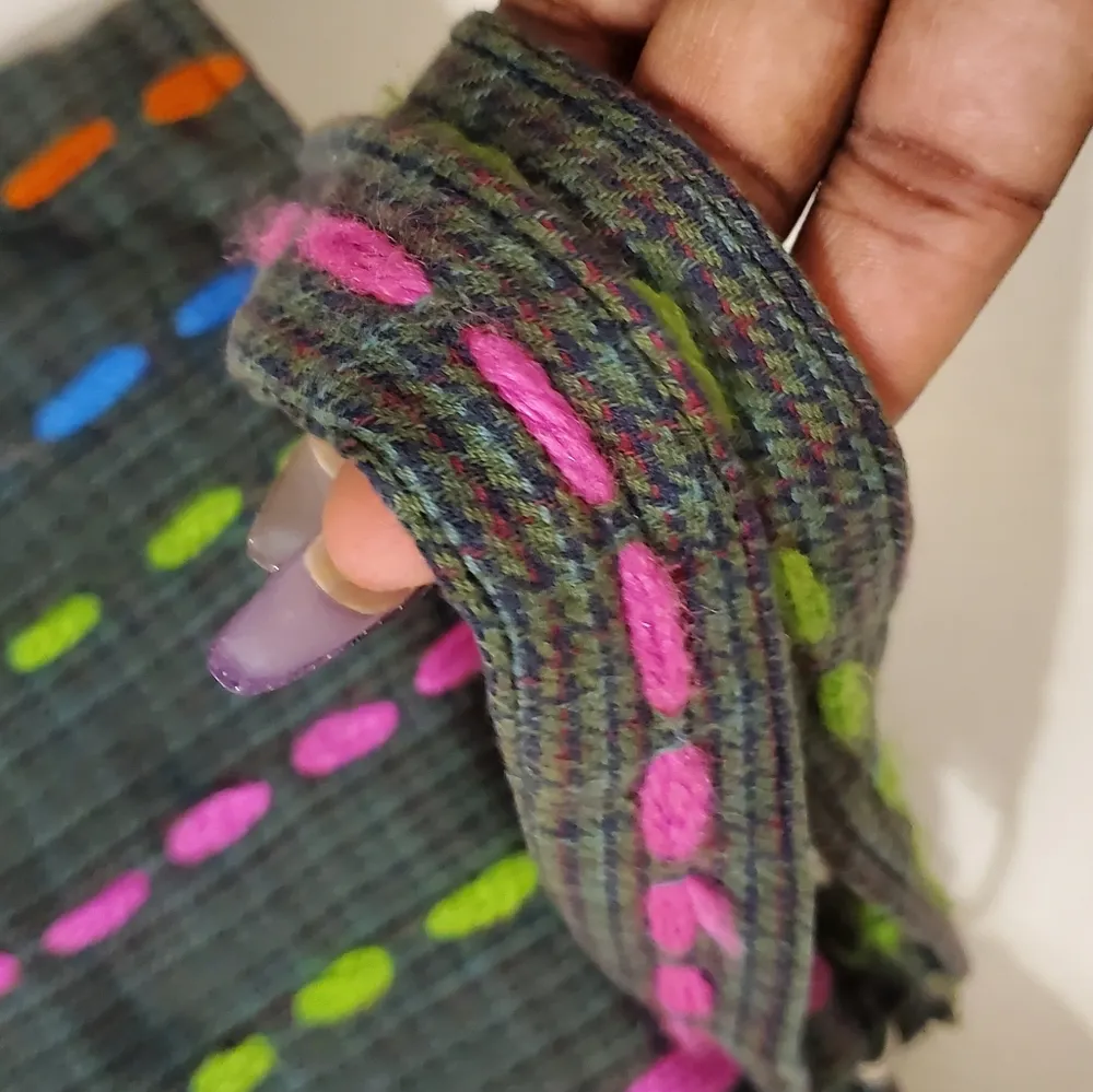 🔥SALE🔥 Toni Multicolored Button Knit BOHO Style Purse Pink - Image 3