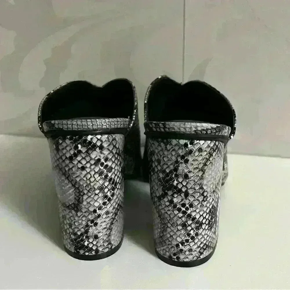 BP B.P. Snakeskin Heeled Peep Toe Mule NWOT - Image 5