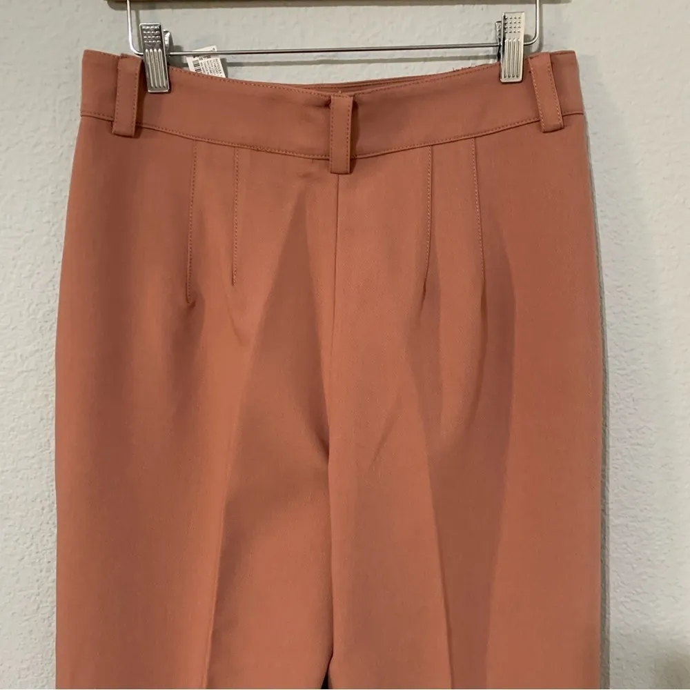 Zara New‎ Bloggers Fav Formal Mid-Rise Champagne Françoise Culottes Size M - Image 8