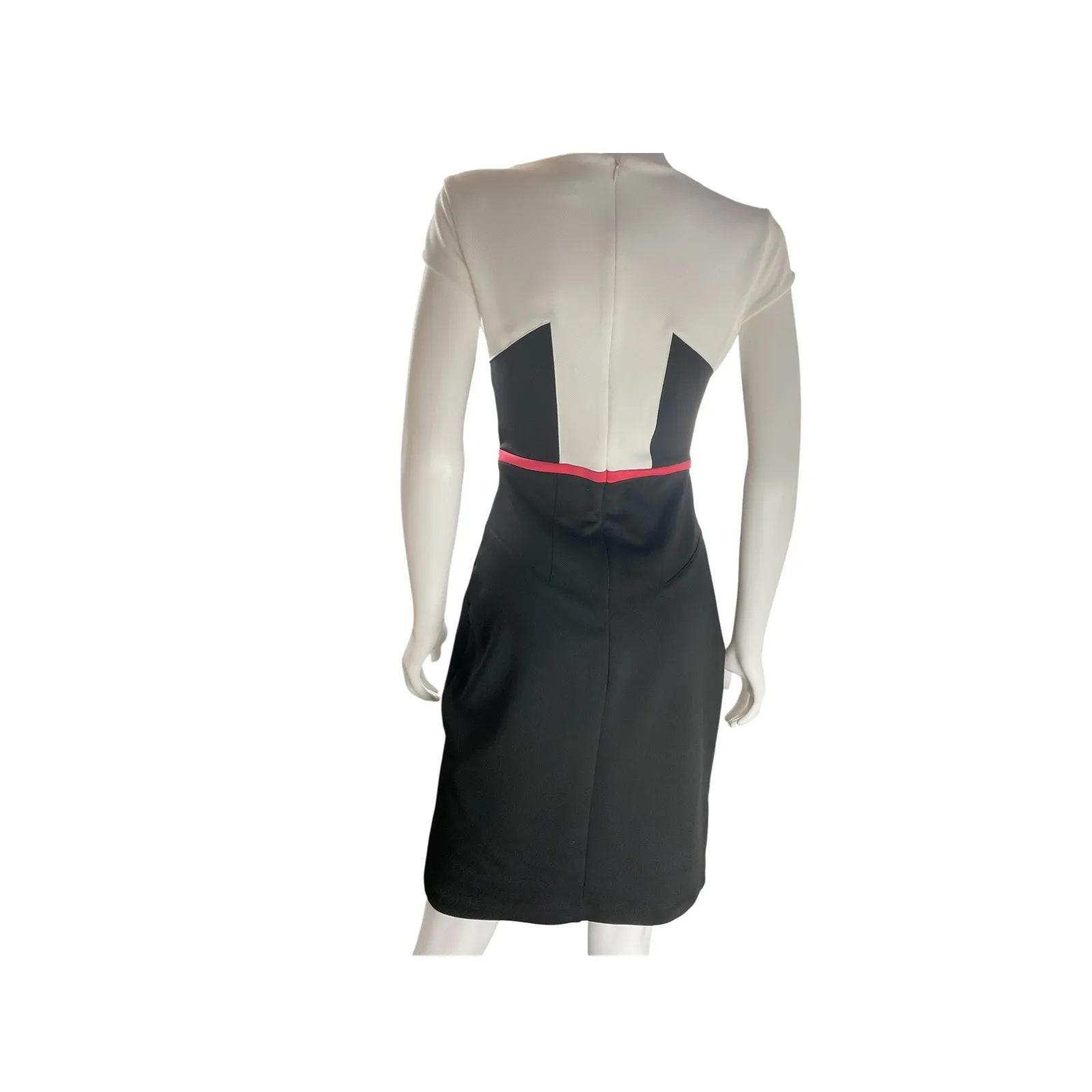 New York & Company‎ XS Color Block Sheath Dress Career Work Pink Detail - Image 3