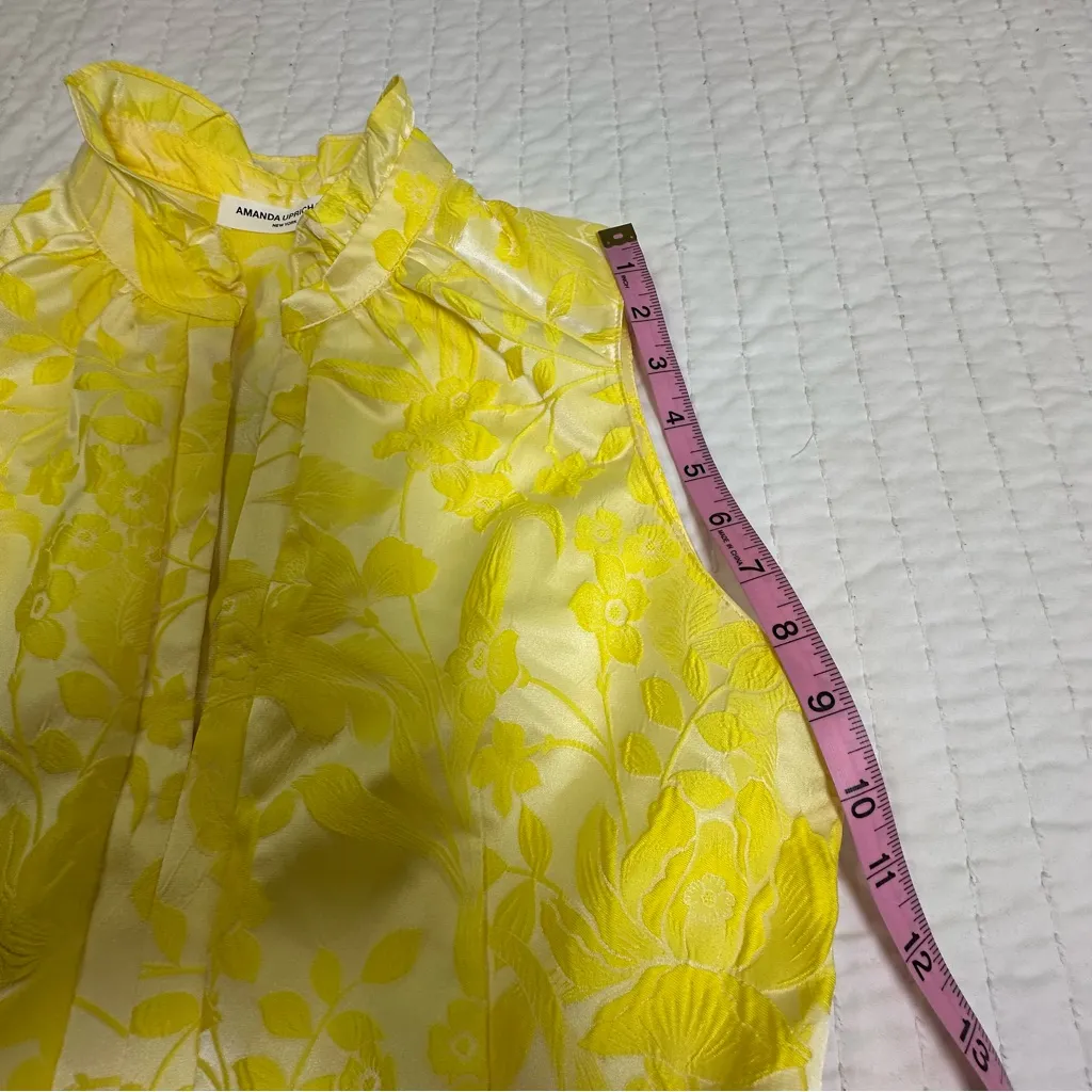 Amanda Uprichard Sleeveless Saffron Dress in Portofino Brocade - Image 12