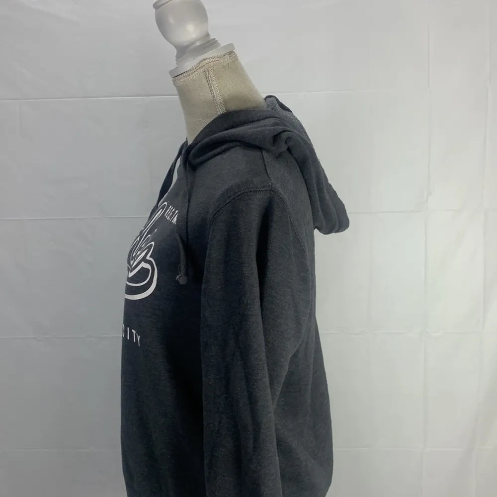 Aeropostale Cropped Dark Gray Hoodie Size Medium - Image 5