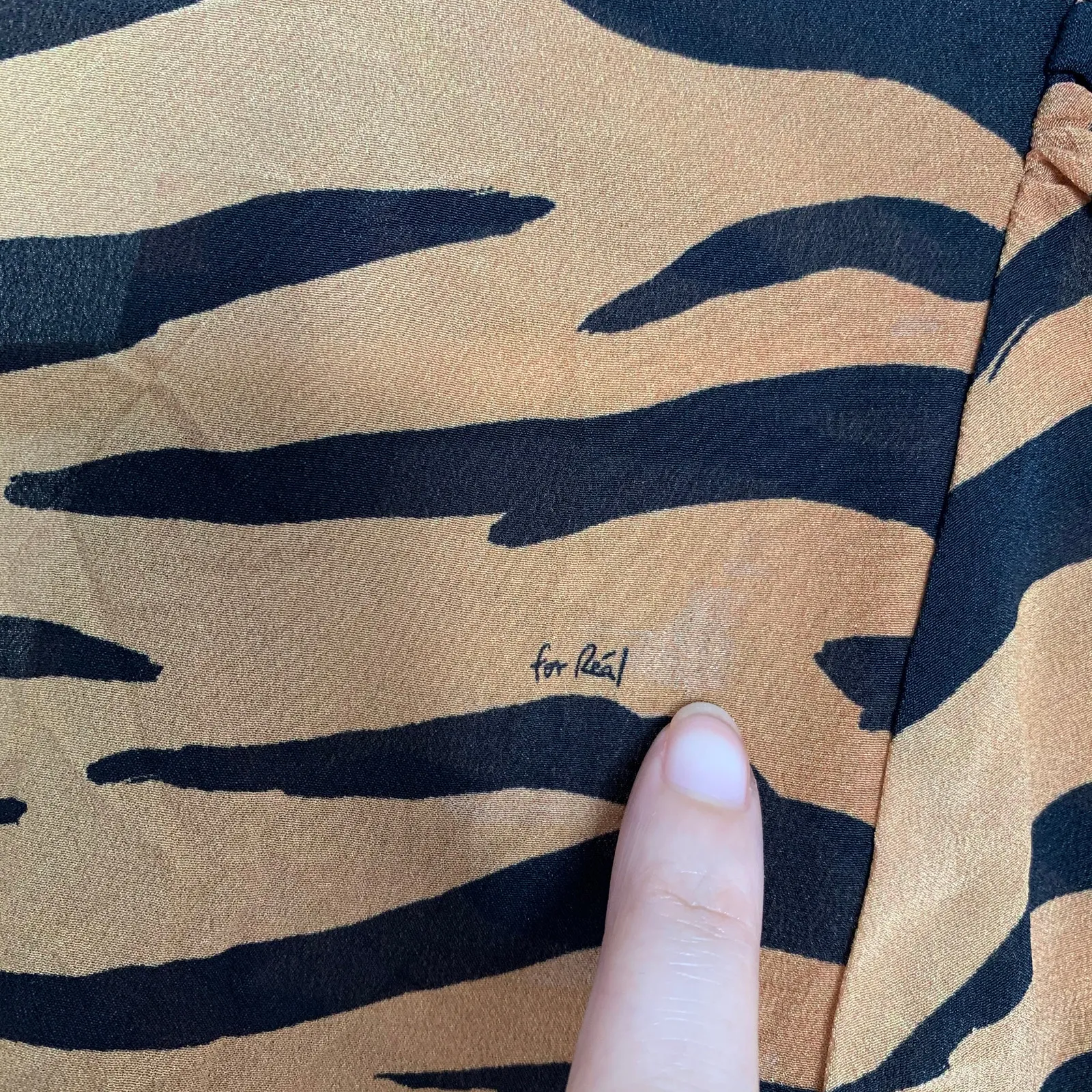 Realisation Vivienne Midi Dress Tiger Small New 100% Silk Womens Small Black - Image 15