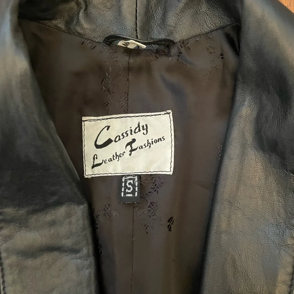 80s Vintage Cassidy Sculptural Leather & Suede Statement Jacket Sz Sπ Black - Image 7