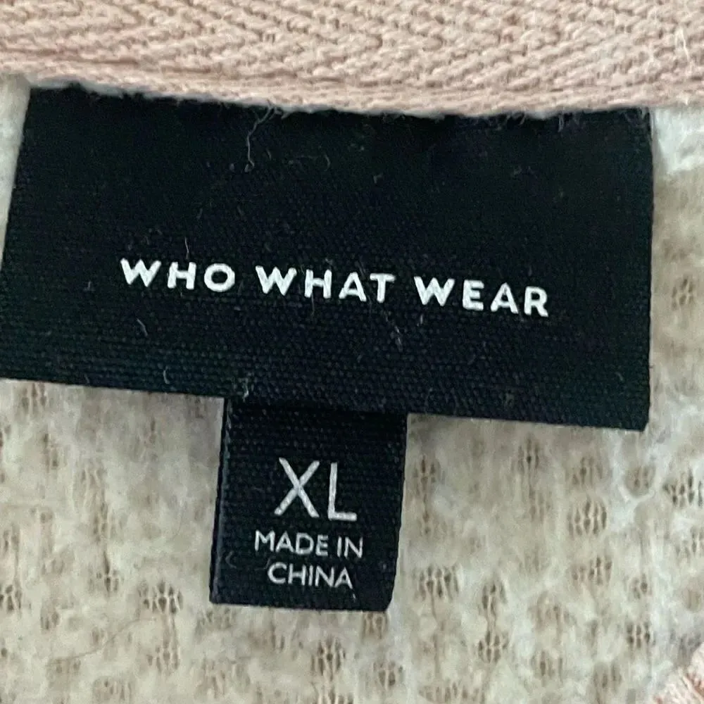 Who What Wear Women’s Sherpa Long Sleeves Sweatshirt Crewneck Brulee SZ XL - Image 7