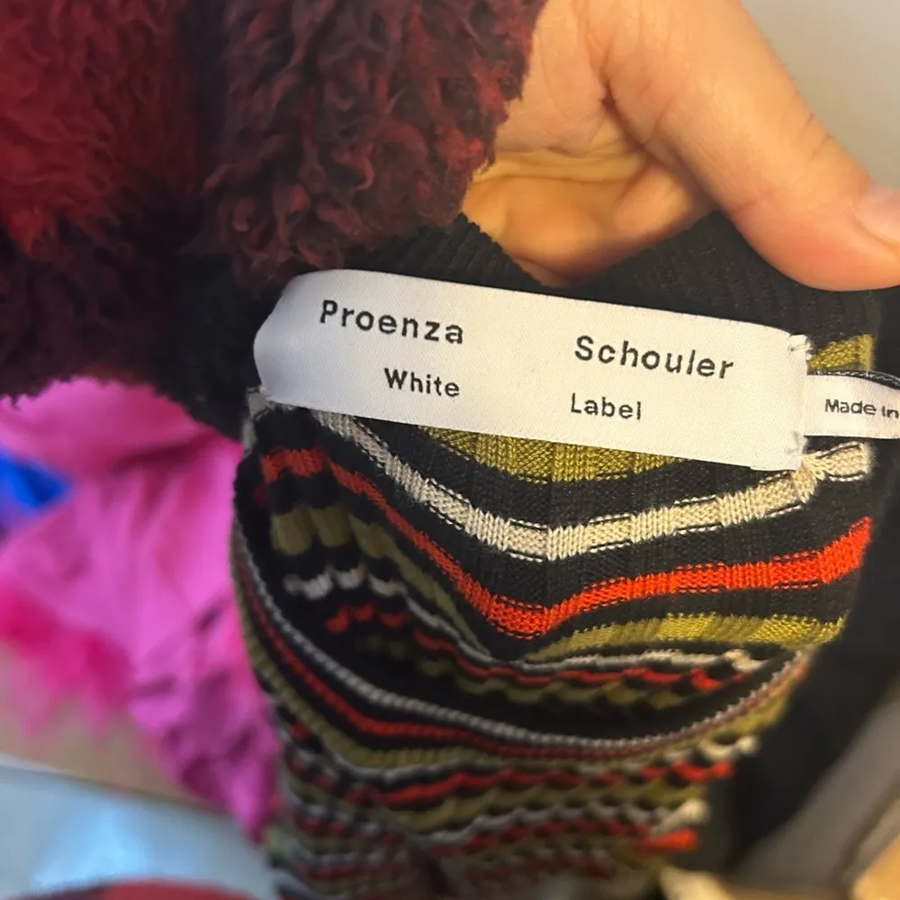 Proenza Schouler Striped Long Sleeve Knit Drop Waist Midi Dress - Image 7