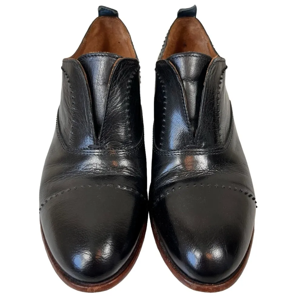 Moma Italian made black leather shoes size 39 - Image 12