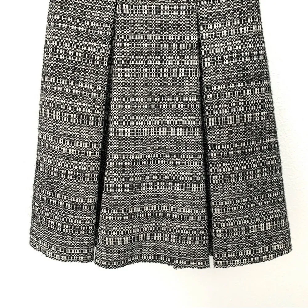 ROBERT RODRIGUEZ TWEED BLACK WHITE LINED MINI DRESS 6 - Image 7