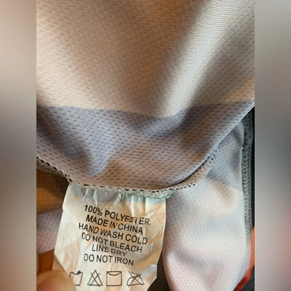 Cupcake‎ Abstract Cream Lotus Print Single Button Shirt Sz XL Black - Image 7