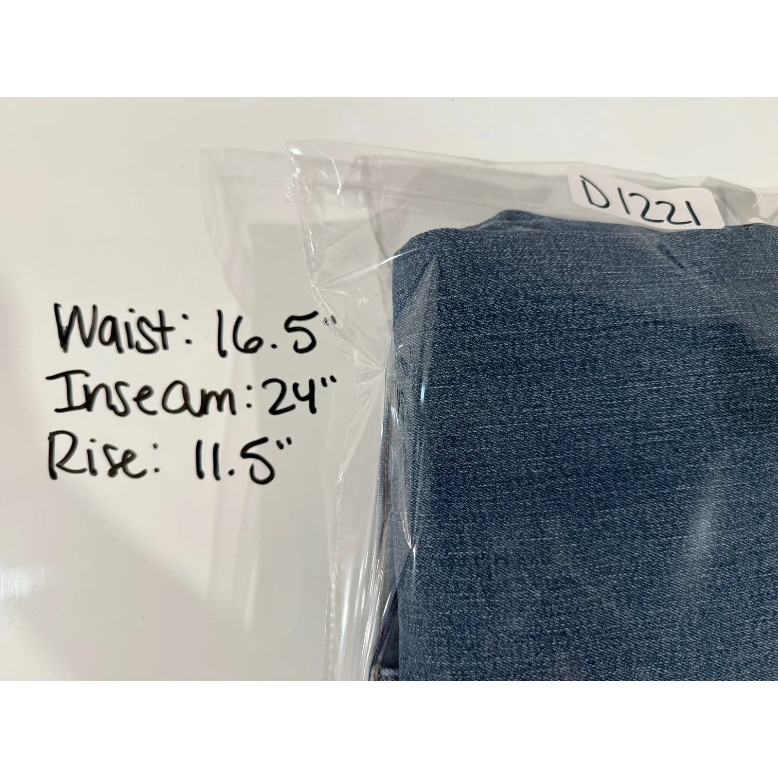 Judy Blue Jeans Womens Sz 15/32 Wide Leg Cropped High Waist Denim Blue - Image 5