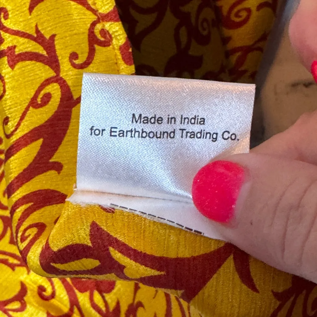 EARTHBOUND Yellow and Red Patterned Fabric‎ - Image 7