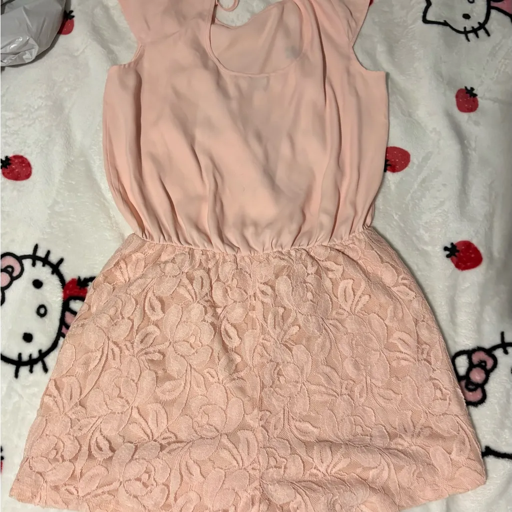 Guess Peach Lace Romper - Image 3