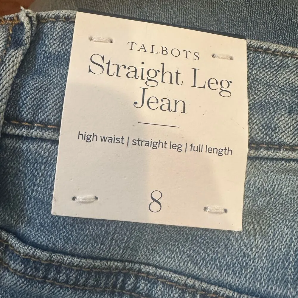 New Talbots Straight Leg Jeans sz 8 Women's Straight Leg Jeans medium wash - Image 6