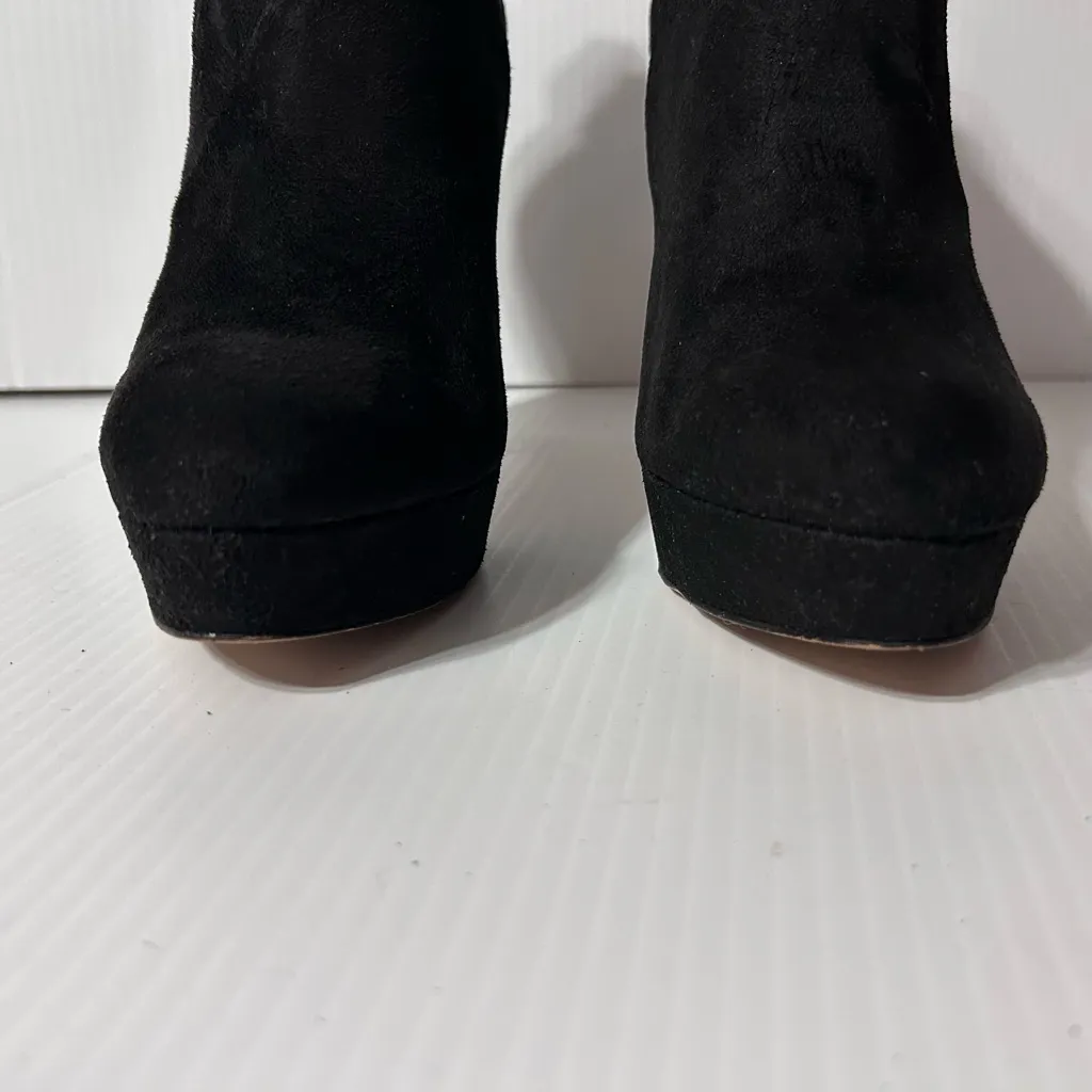 Jessica Simpson Rachie Black Suede platform bootie Heeled Boots women size 8 M - Image 5