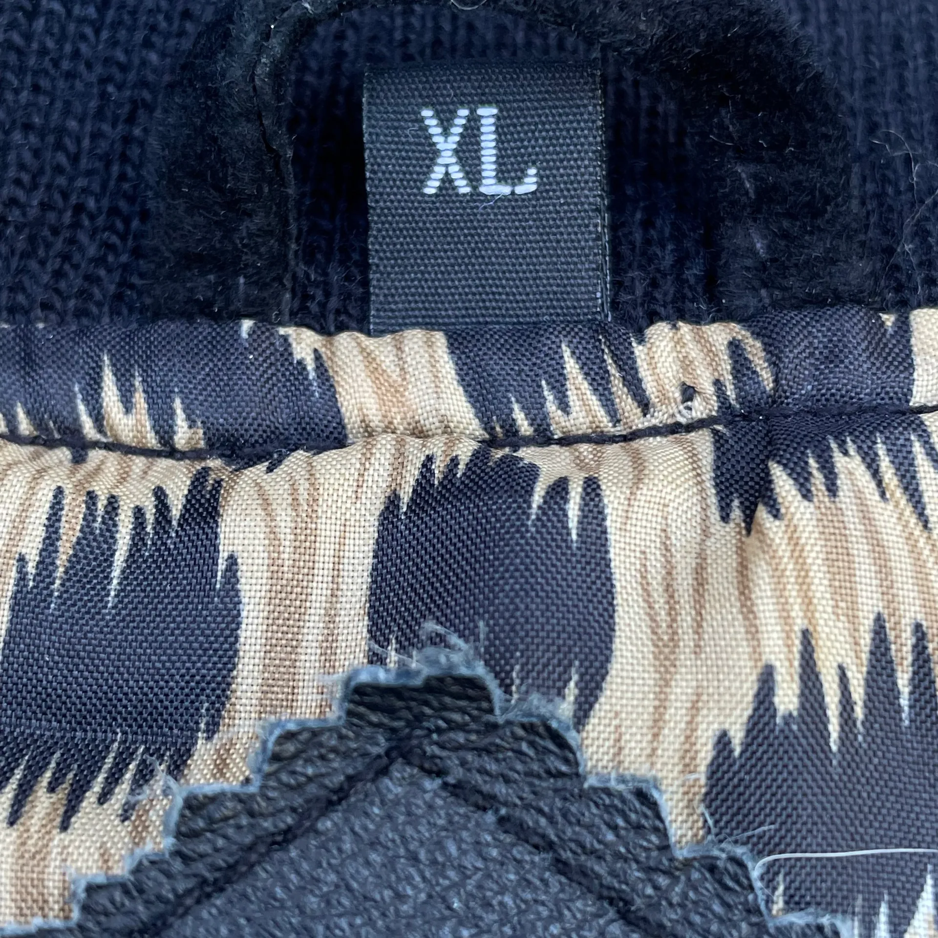 Vintage The Reserve Black Leather Leopard Bomber Jacket Size XL - Image 8